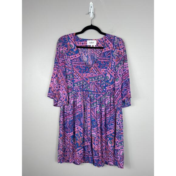 ba&sh Fleur Floral Mini Dress Purple Sz XS Boho - Picture 3 of 9